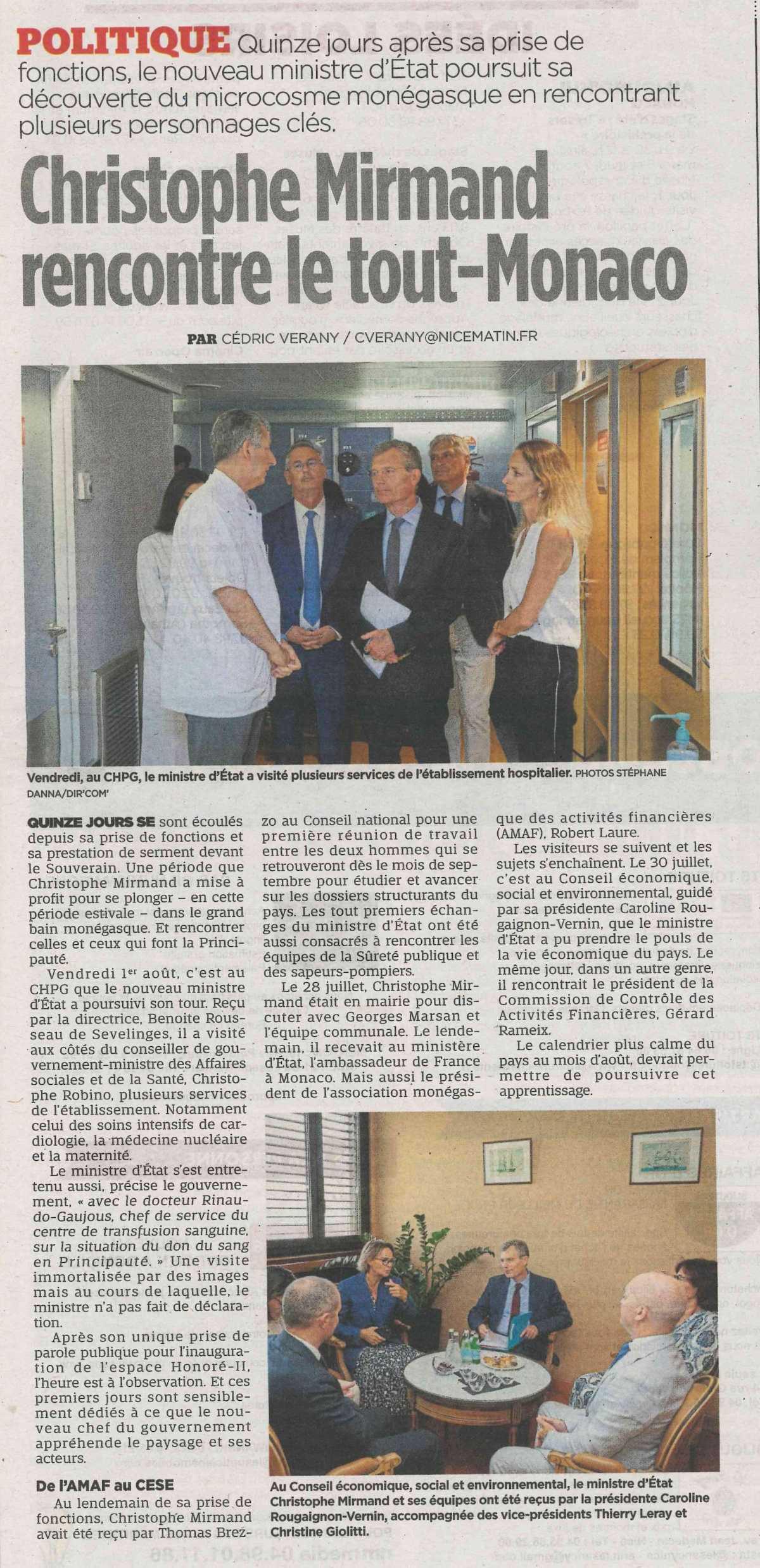 Christophe MIRMAND rencontre le tout Monaco