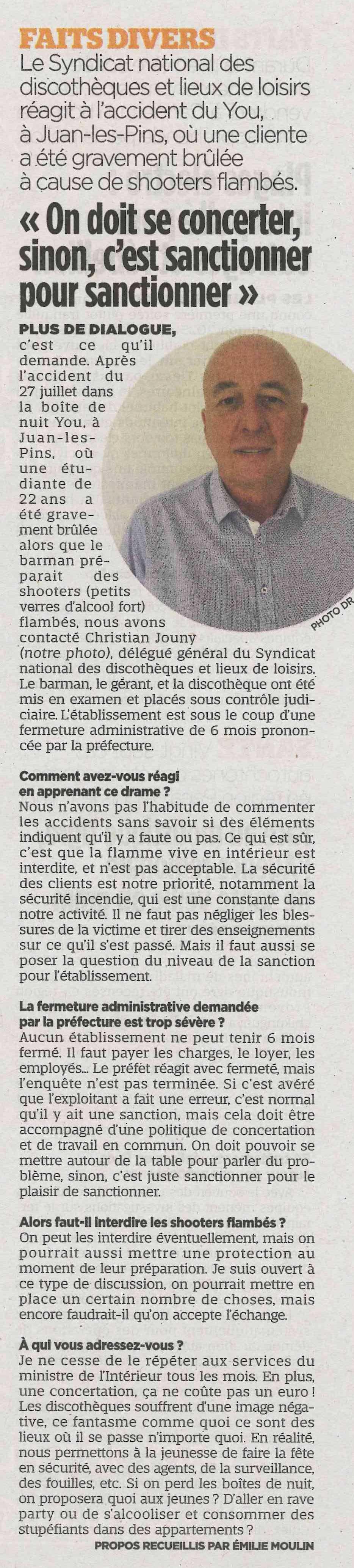 "On doit se concerter sinon, c'est sanctionner pour sanctionner"