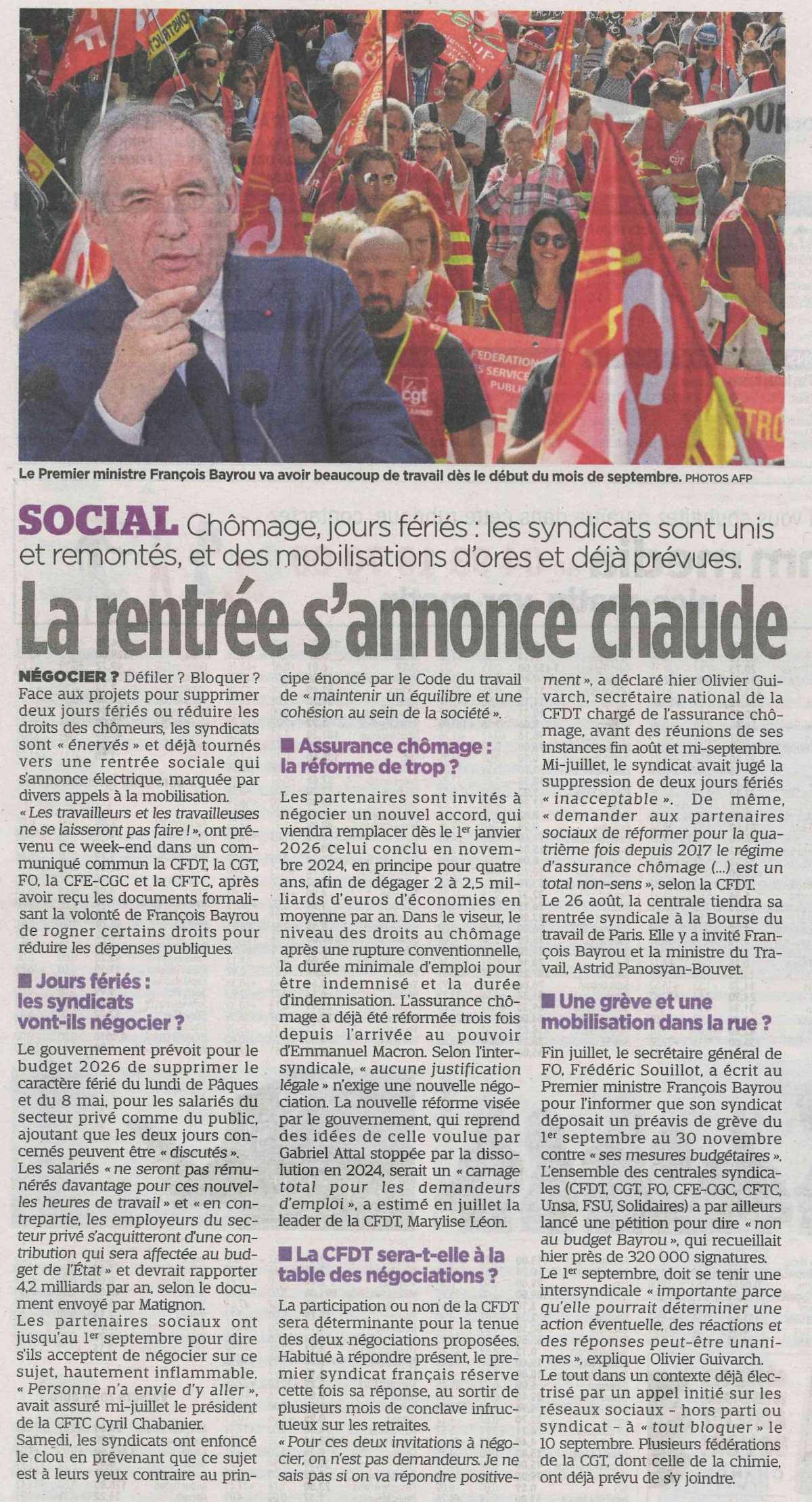 La rentrée s'annonce chaude