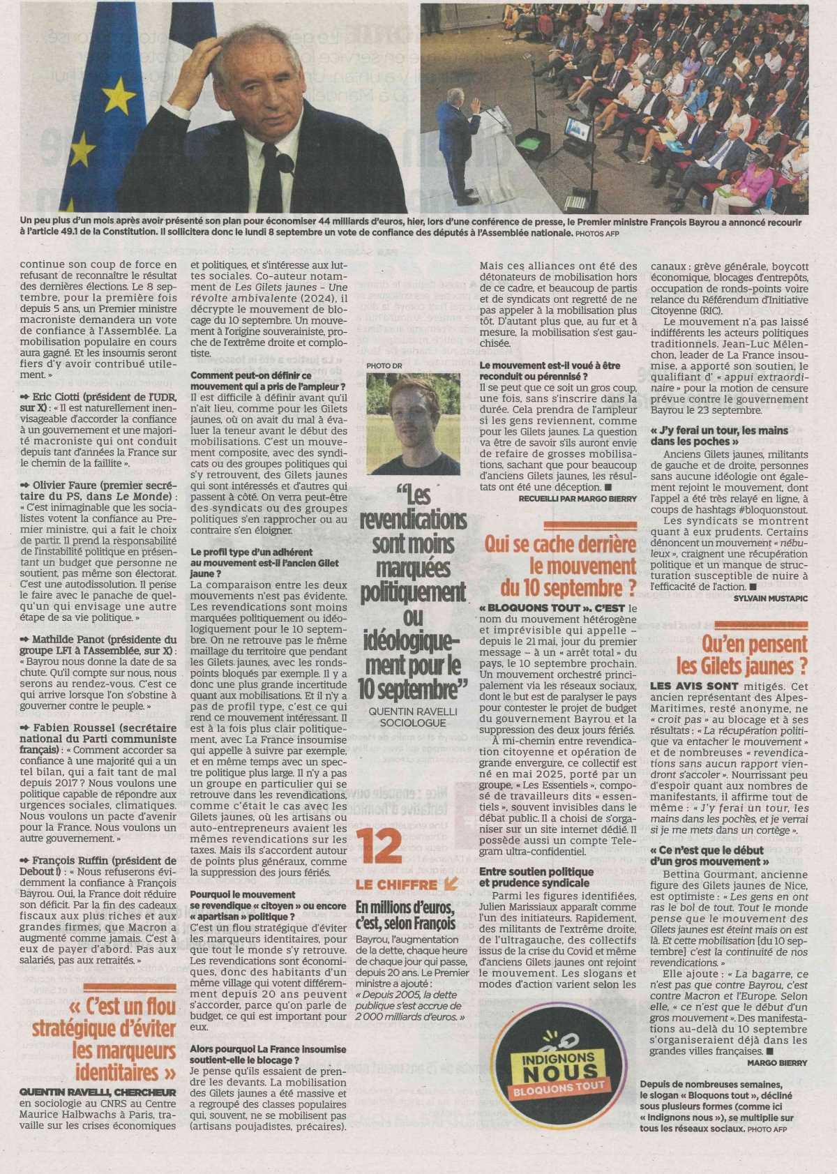 François BAYROU abat la carte du vote de confiance