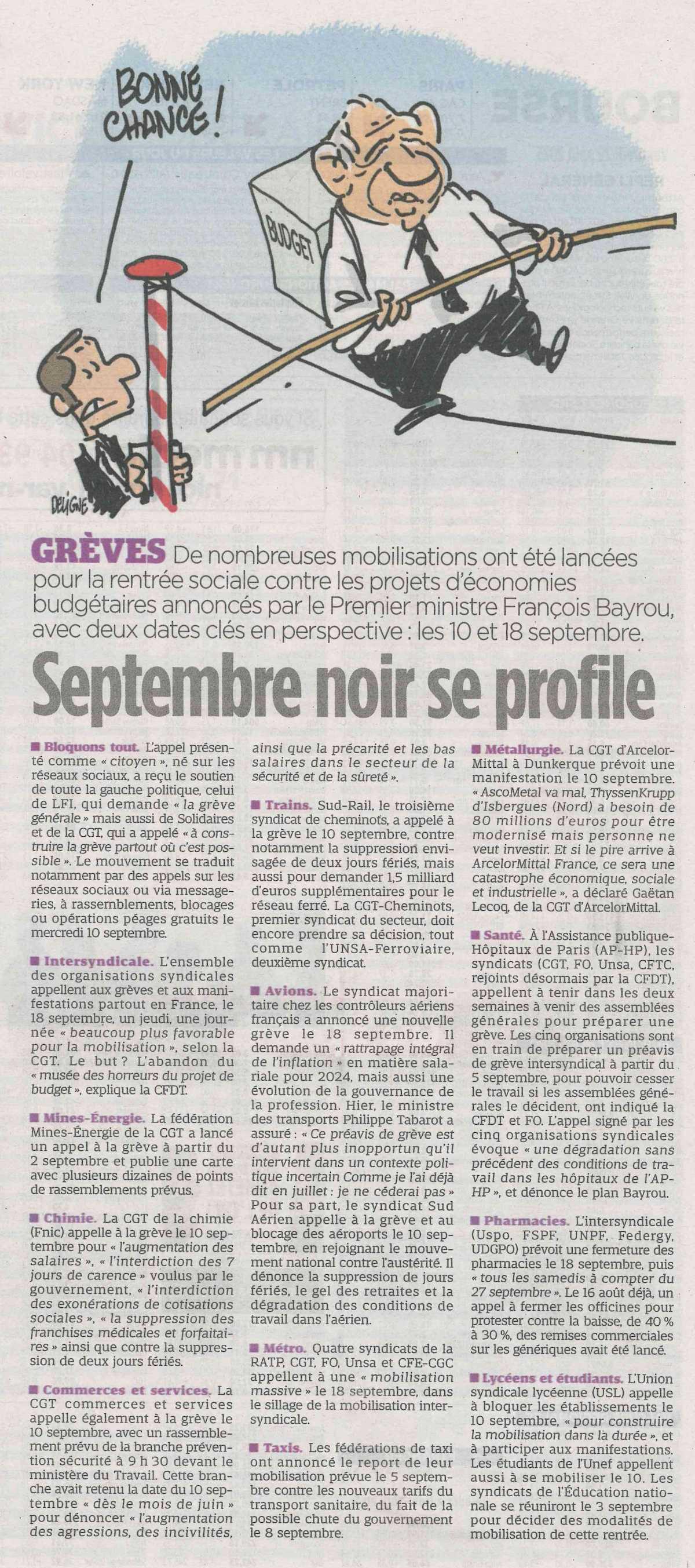 Septembre noir se profile