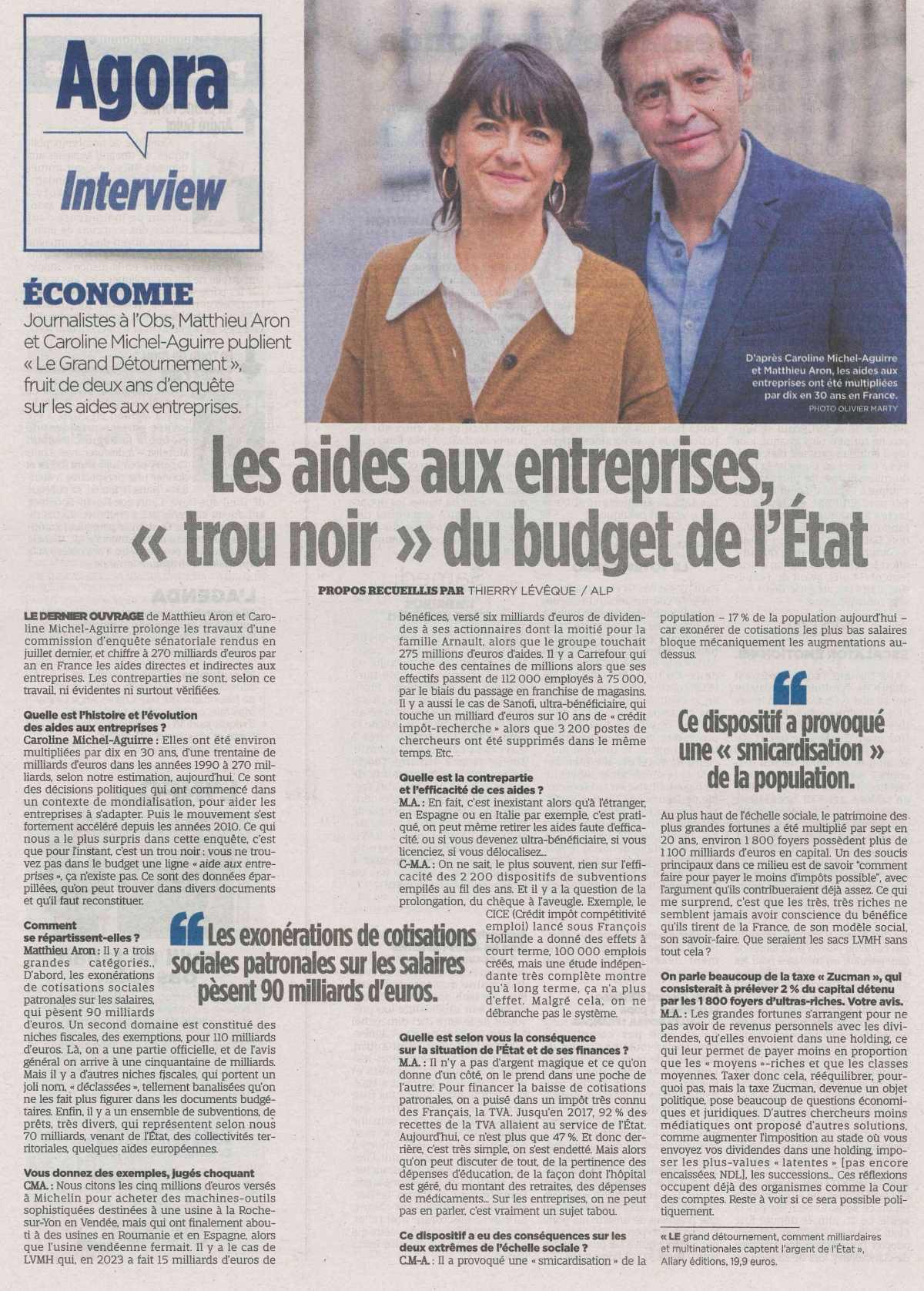 Les aides aux entreprises, "trou noir" du budget de l'État