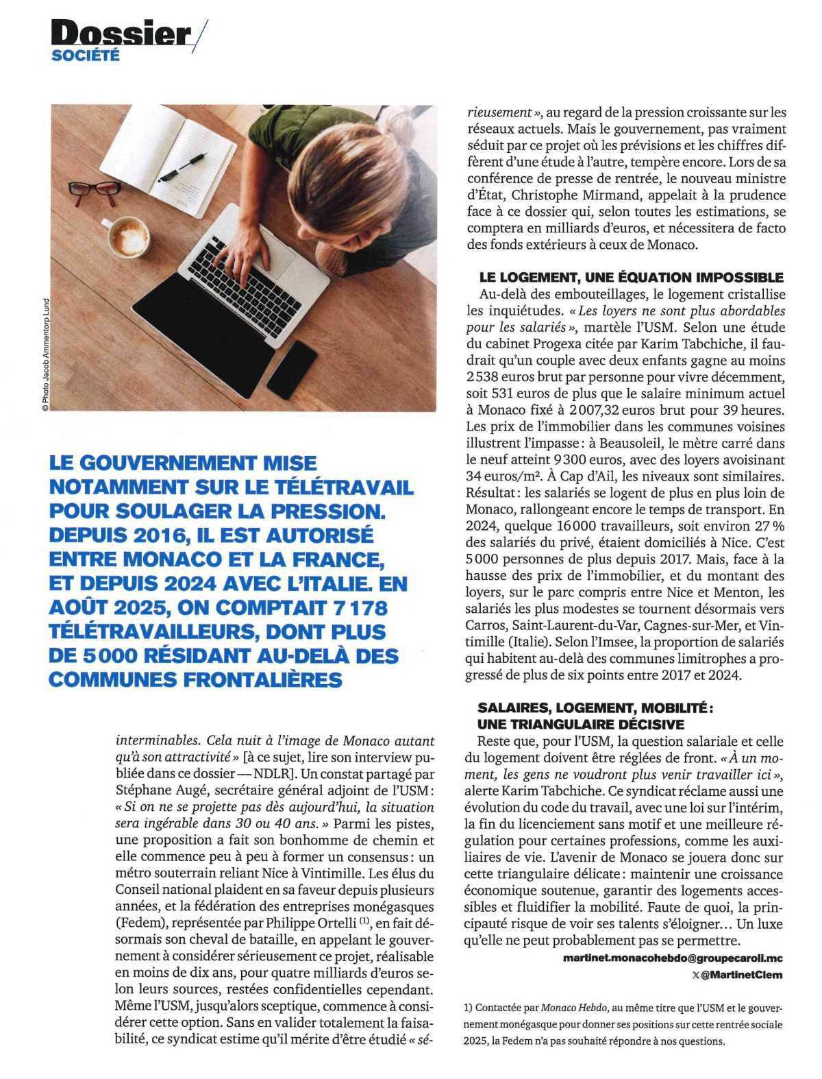 RENTRÉE SOCIALE Comment retenir les talents de Monaco ?