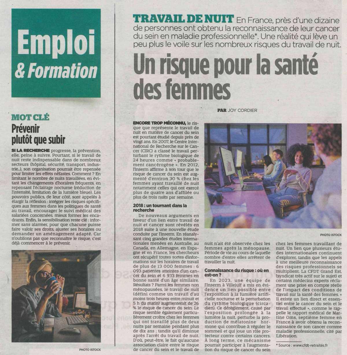Un risque pour la santé des femmes