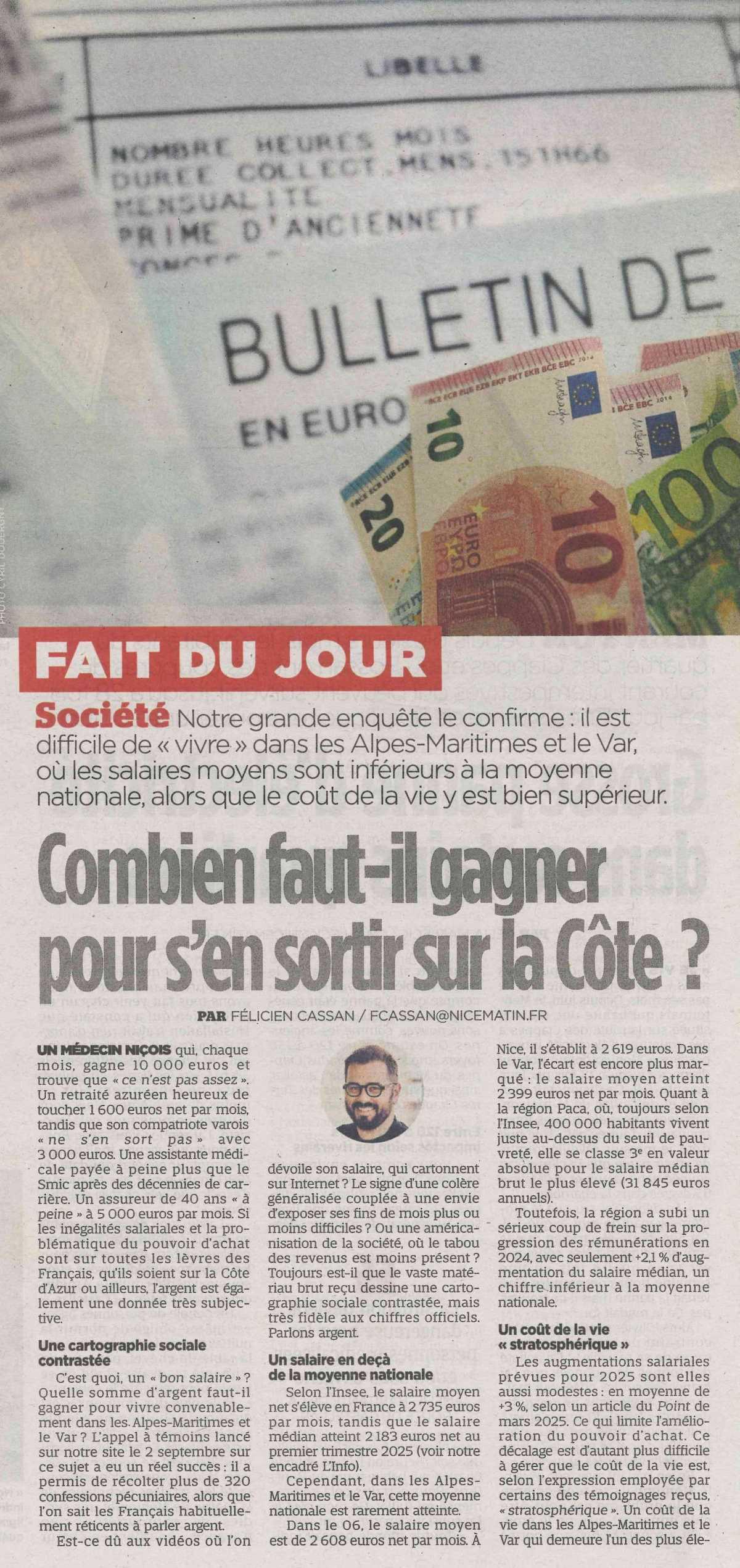 Combien faut-il gagner pour s'en sortir sur la côte ?