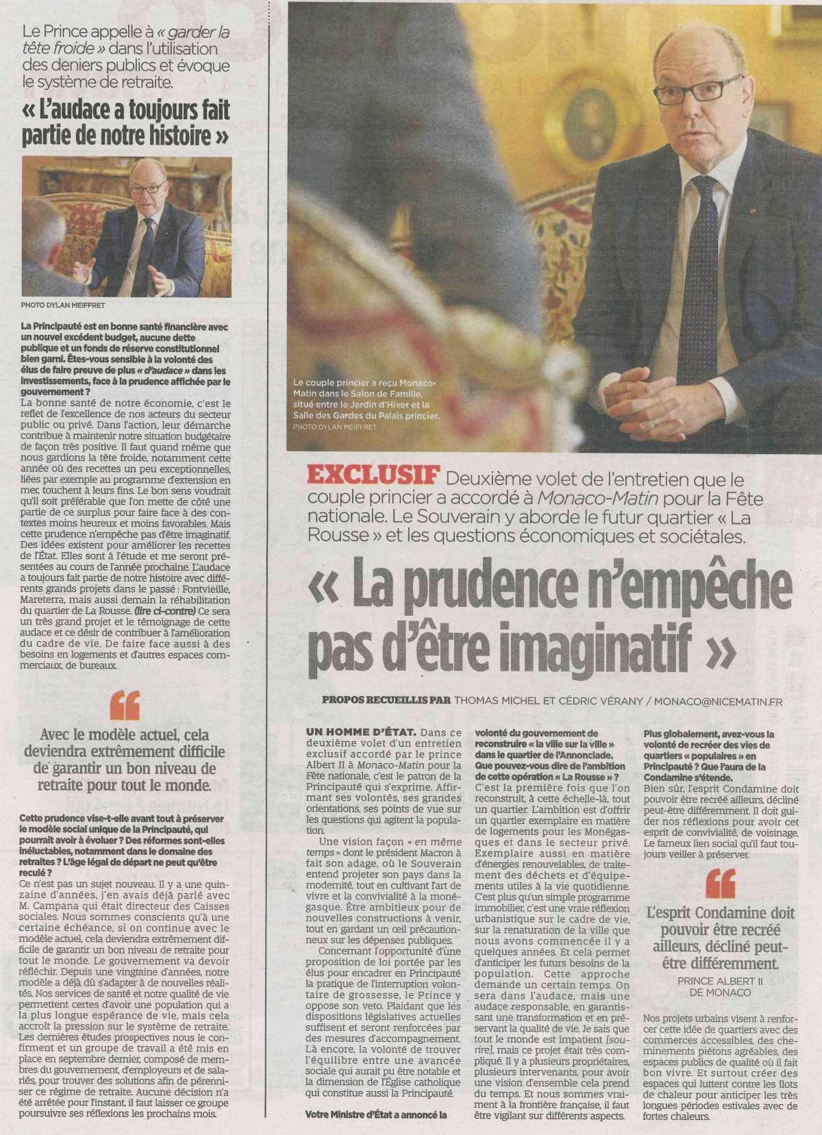 "La prudence n'empêche pas d'être imaginatif"