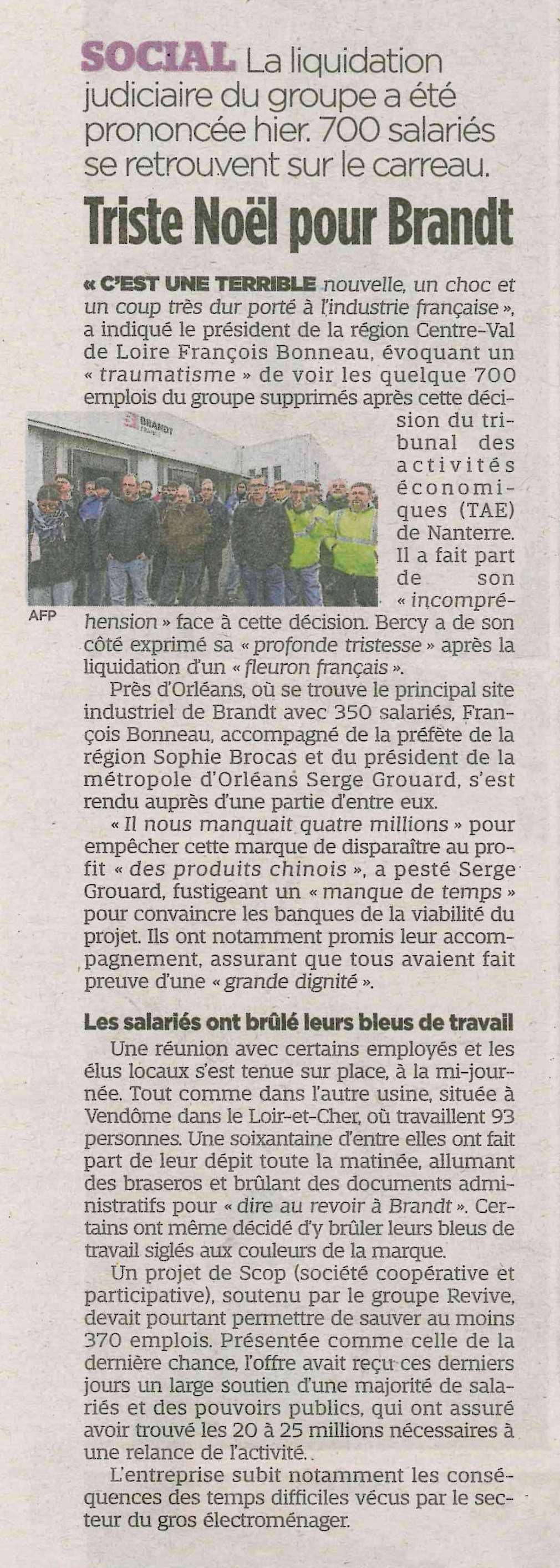 Triste Noël pour Brandt