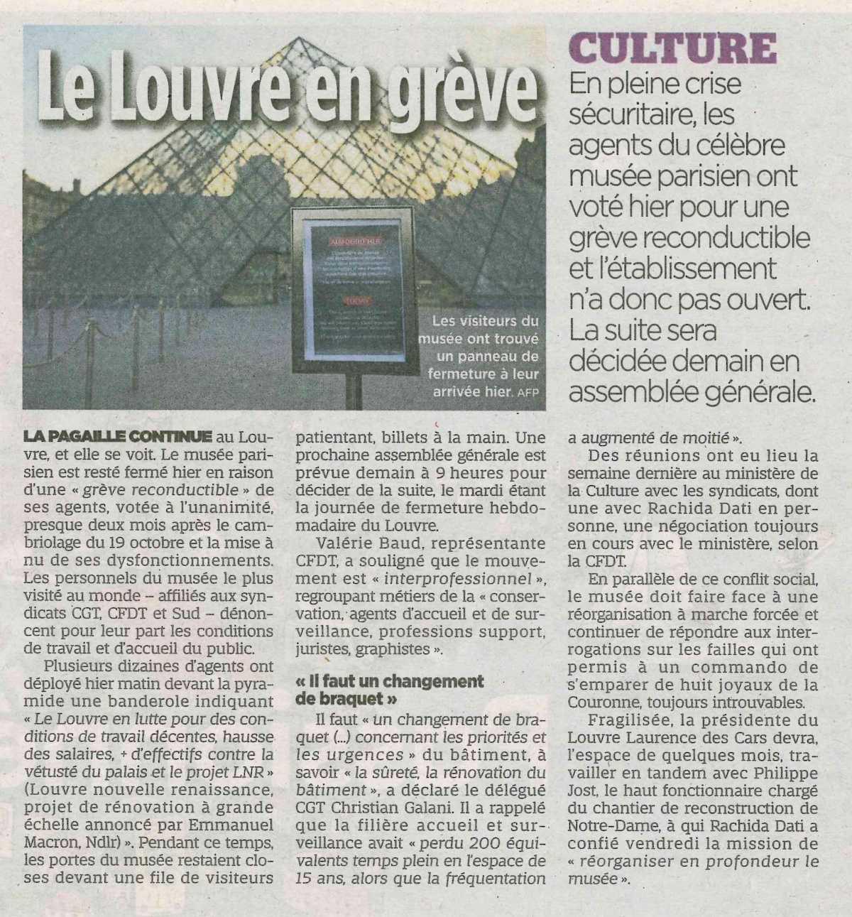 Le Louvre en grève