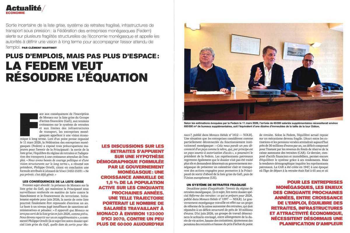 Plus d'emplois, mais pas plus d'espace: La FEDEM veut résoudre l'équation