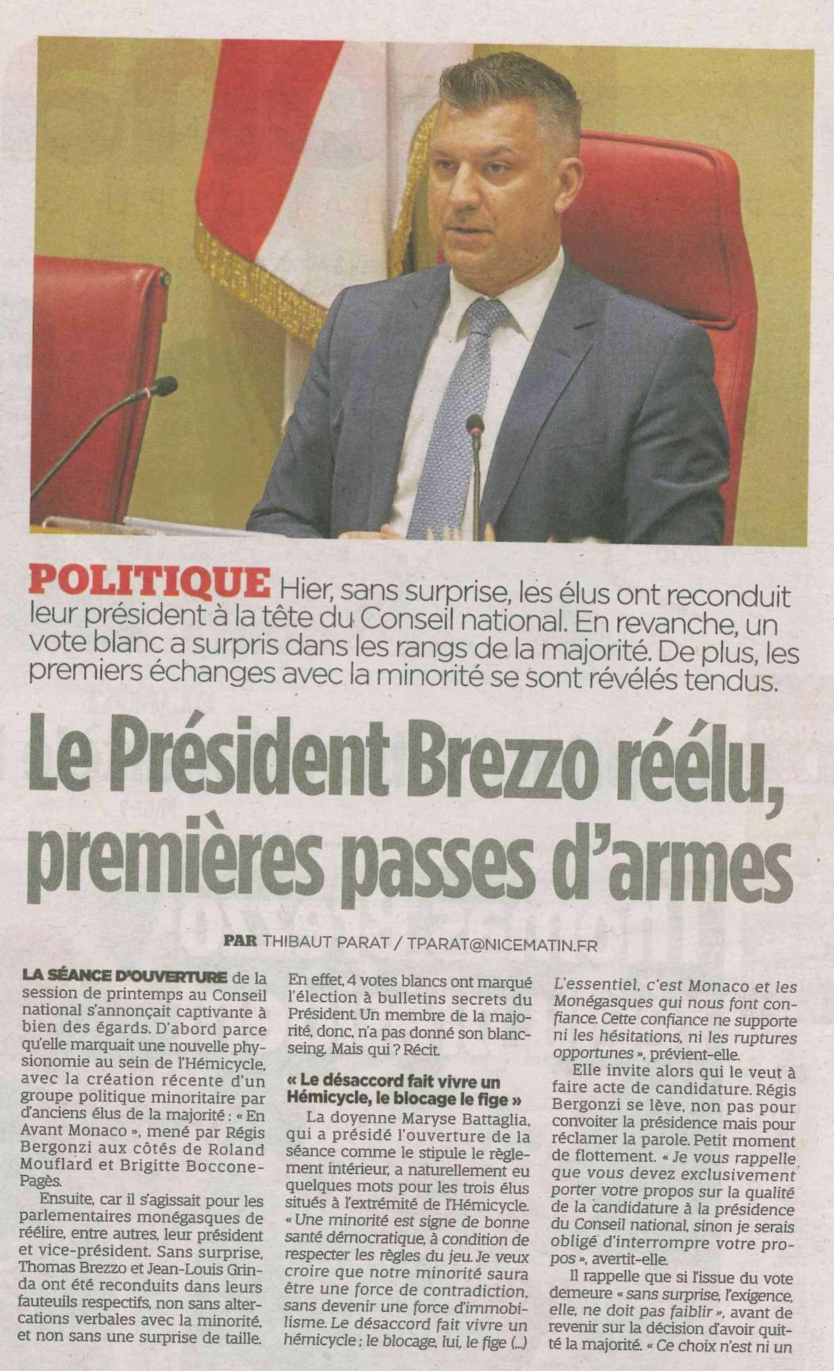 Thomas BREZZO réélu président