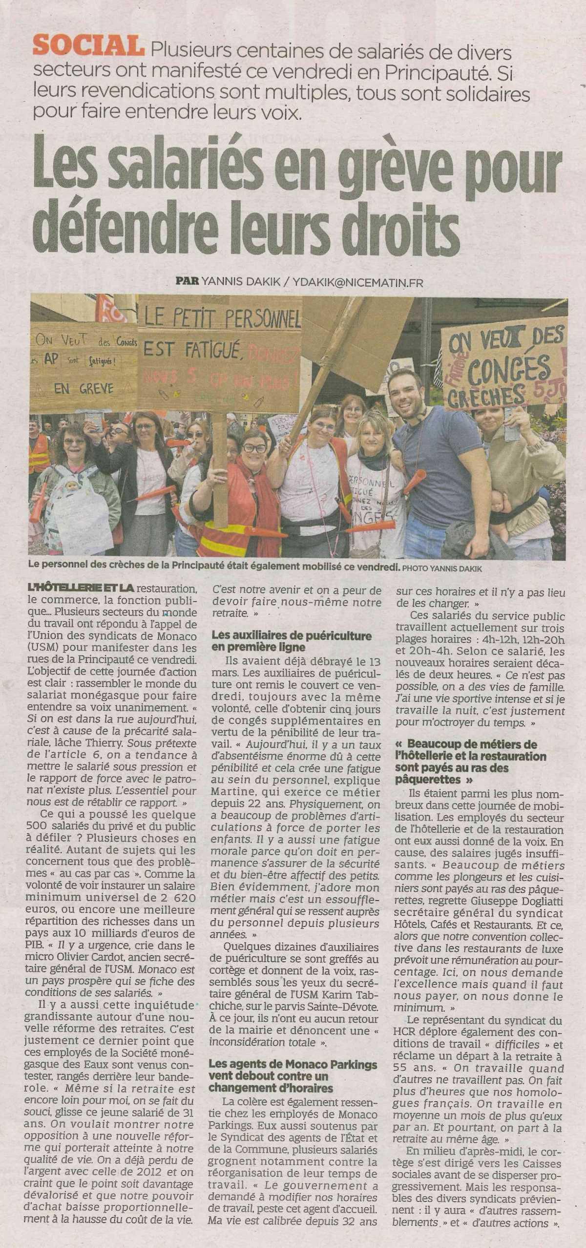 Les salariés en grève pour défendre leurs droits