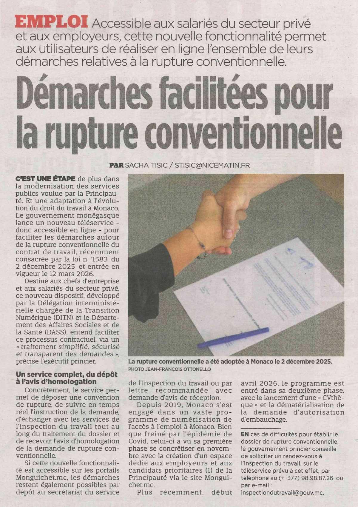 Démarches facilitées pour la rupture conventionnelle
