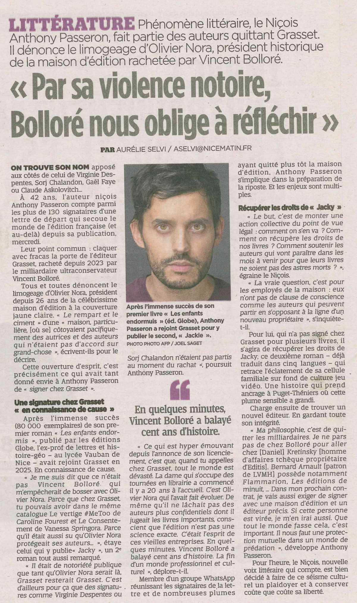 "Par sa violence notoire, Bolloré nous oblige à réfléchir"