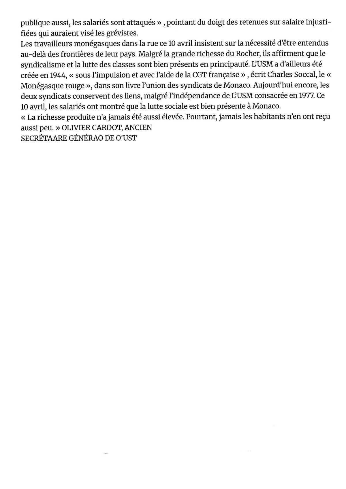 À Monaco, Grand Prix de la colère sociale 