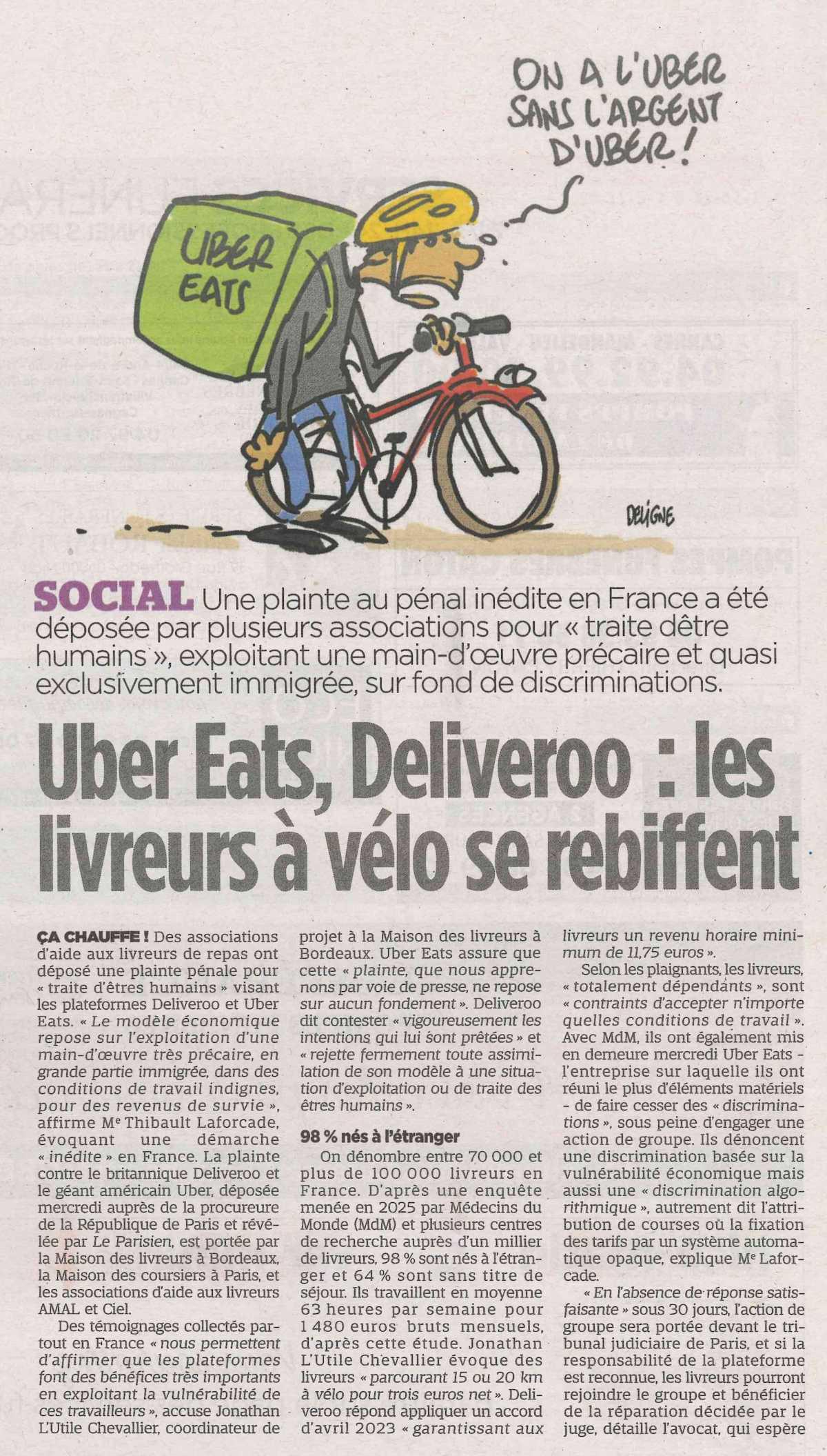  Uber Eats, Deliveroo: les livreurs à vélo se rebiffent