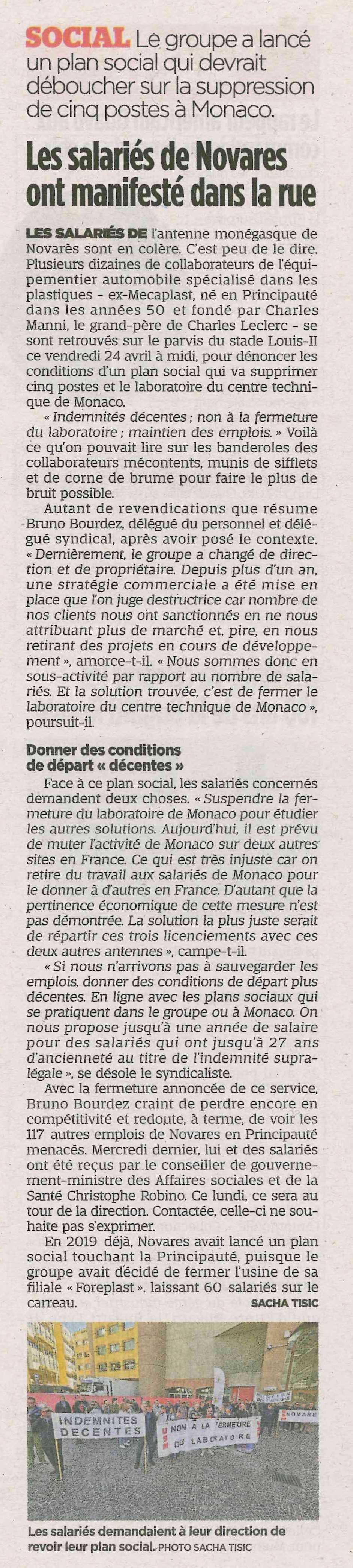  Les salariés de Novares ont manifesté dans la rue