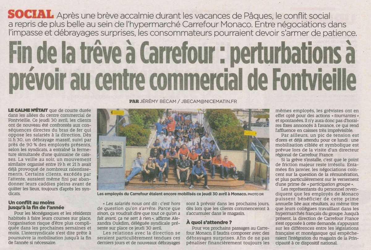 Fin de la trêve à Carrefour: Perturbations à prévoir au centre commercial de Fontvieille