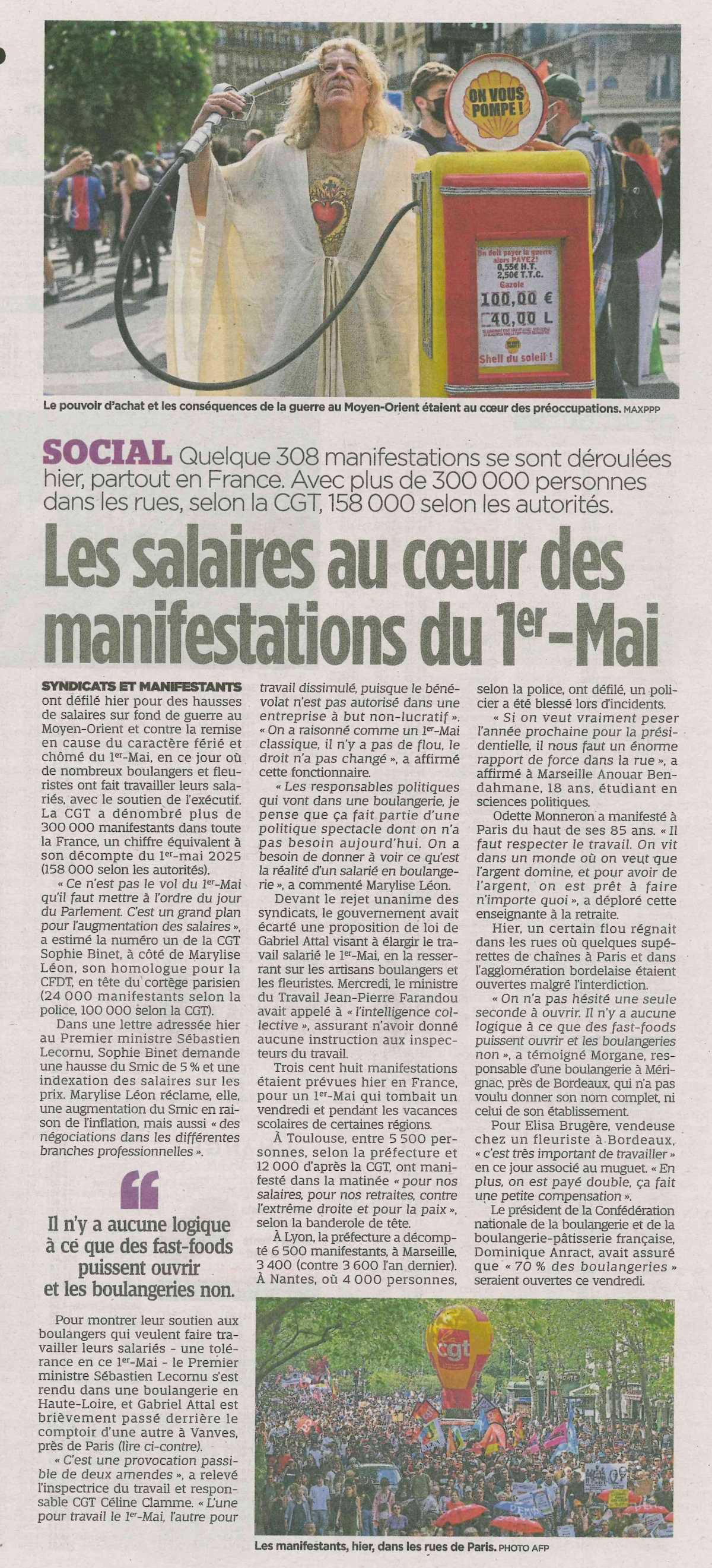 Les salaires au coeur des manifestations du 1er mai