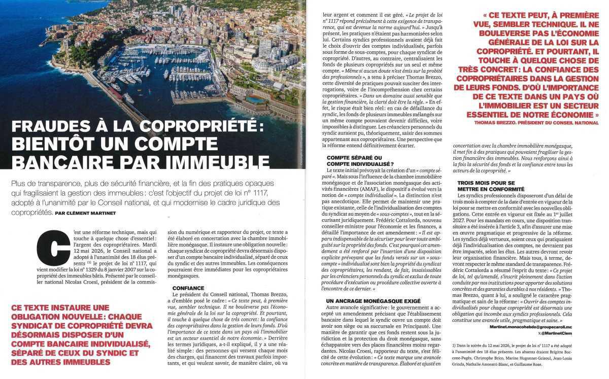 Fraudes à la copropriété: Bientôt un compte bancaire par immeuble
