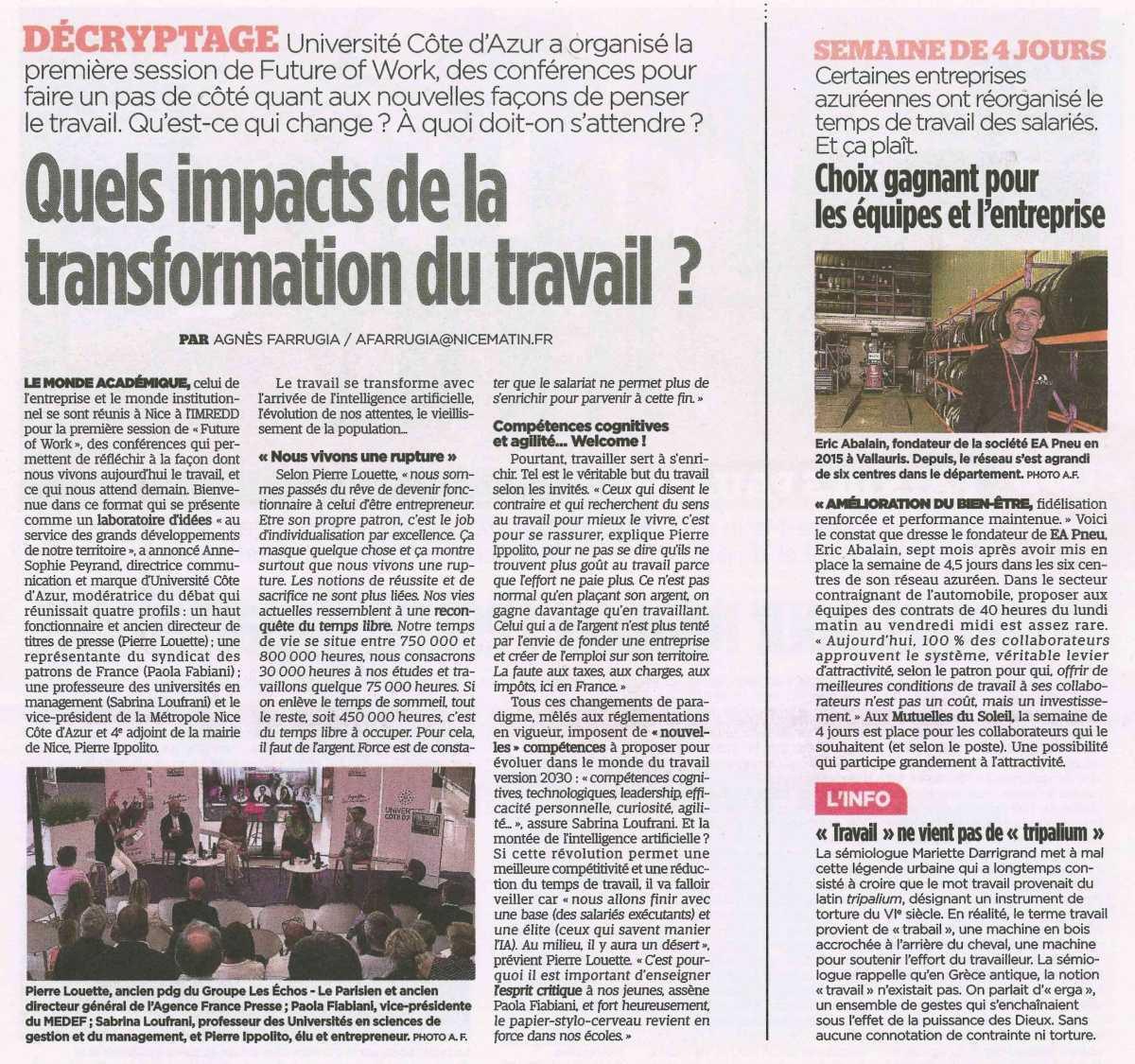 Quels impacts de la transformation du travail ? 