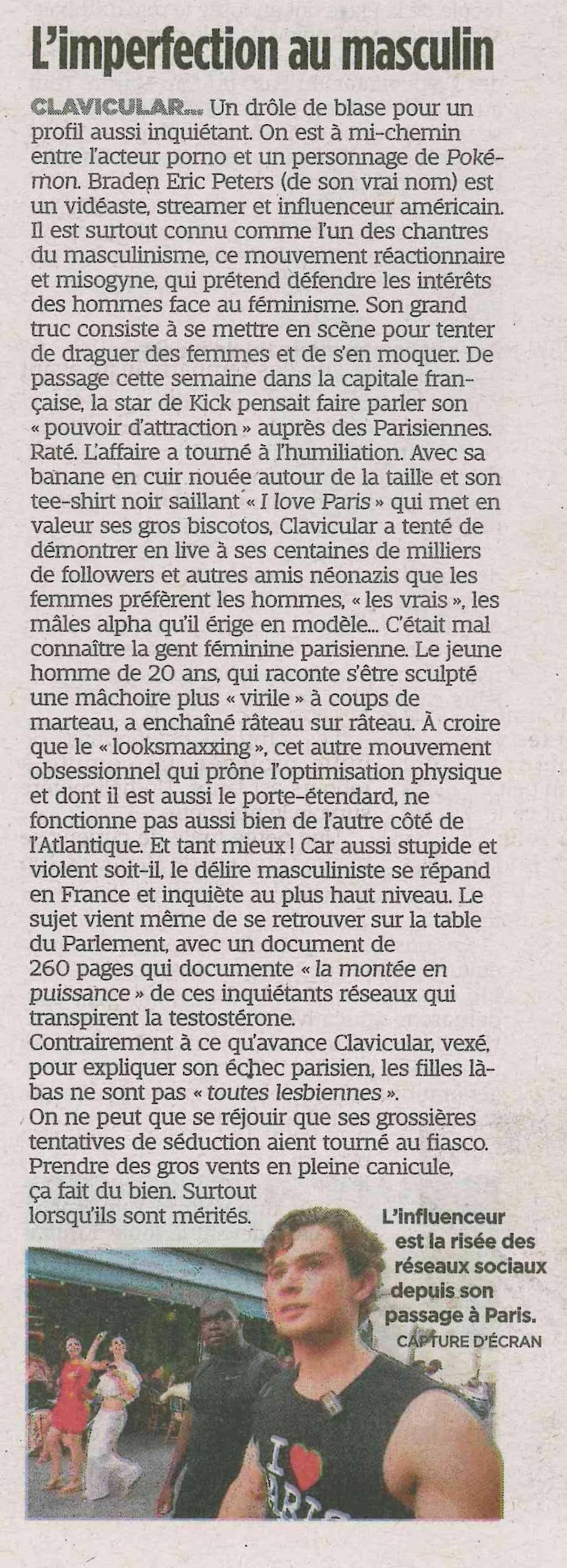 L'imperfection au masculin