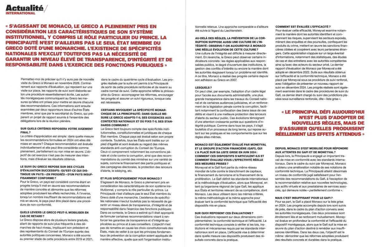 "Chaque pays est évalué selon son propre contexte"