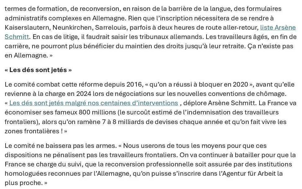 Réforme européenne de l'indemnisation chômage: "Les travailleurs frontaliers pénalisés"