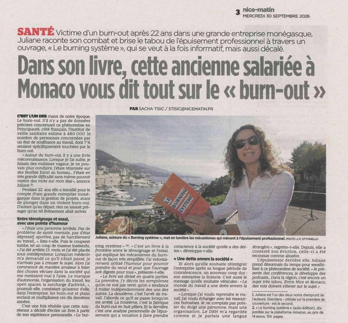 Dans son livre, cette ancienne salariée à Monaco vous dit tout sur le "burn-out"