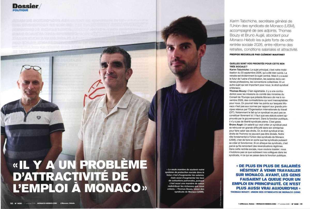 Réforme des retraites à Monaco "Monaco Hebdo"