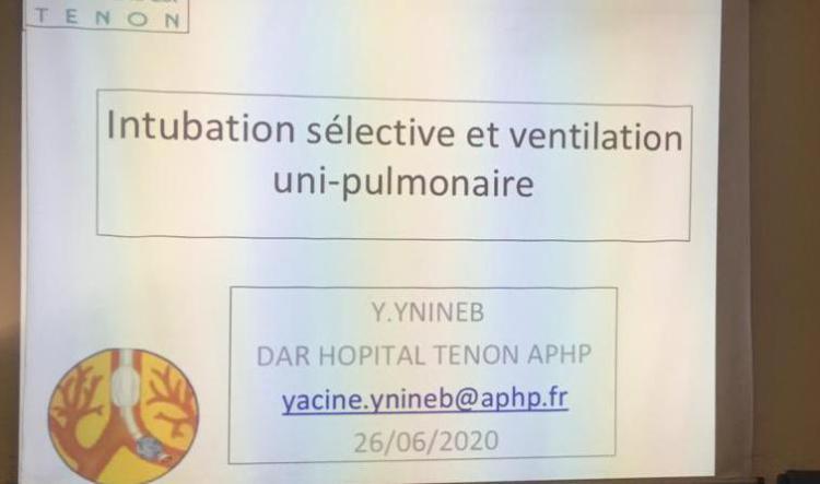 Ventilation uni-pulmonaire - Dr Ynineb