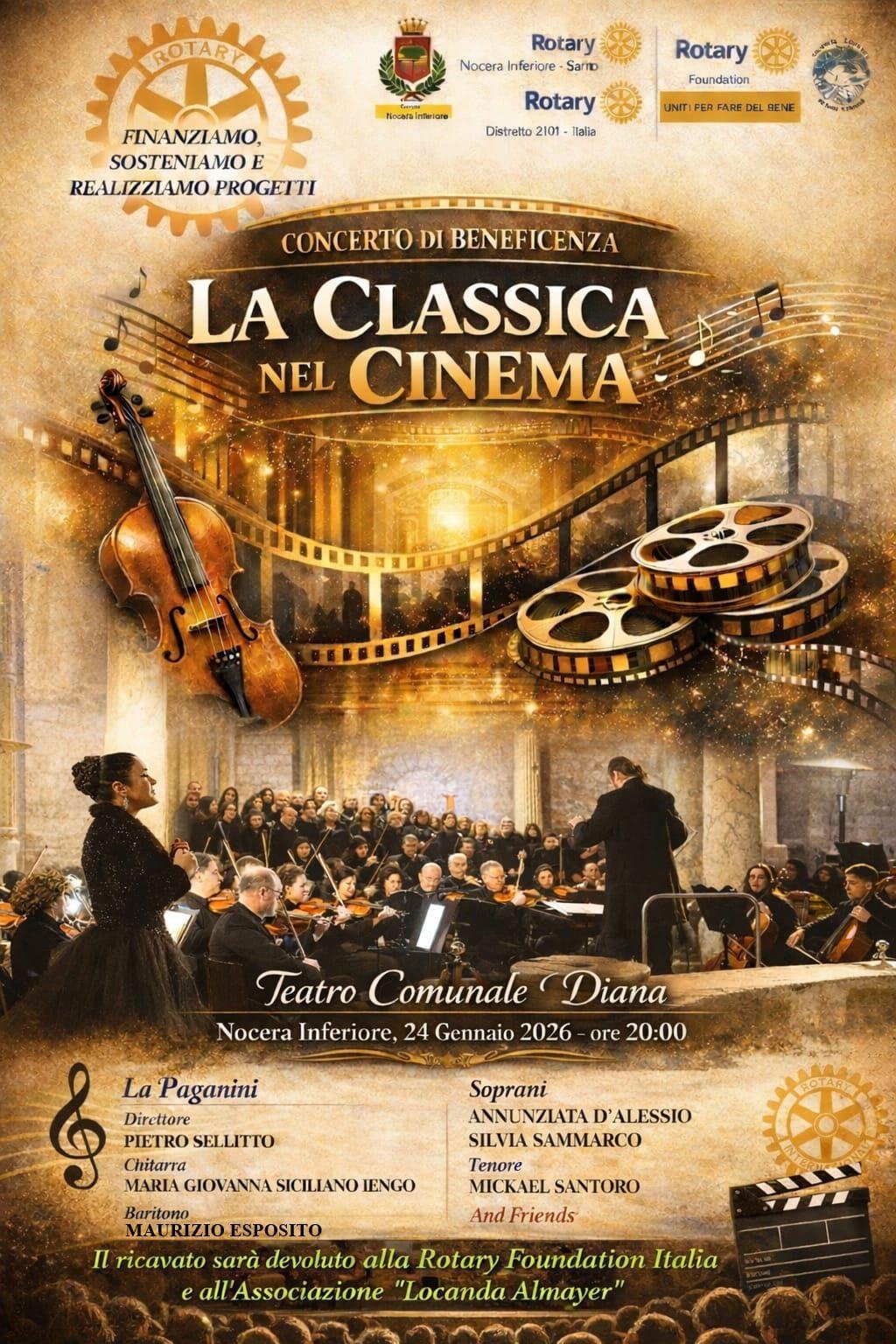 Concerto di Beneficenza "La Classica nel Cinema" (inizio ore 20:00)