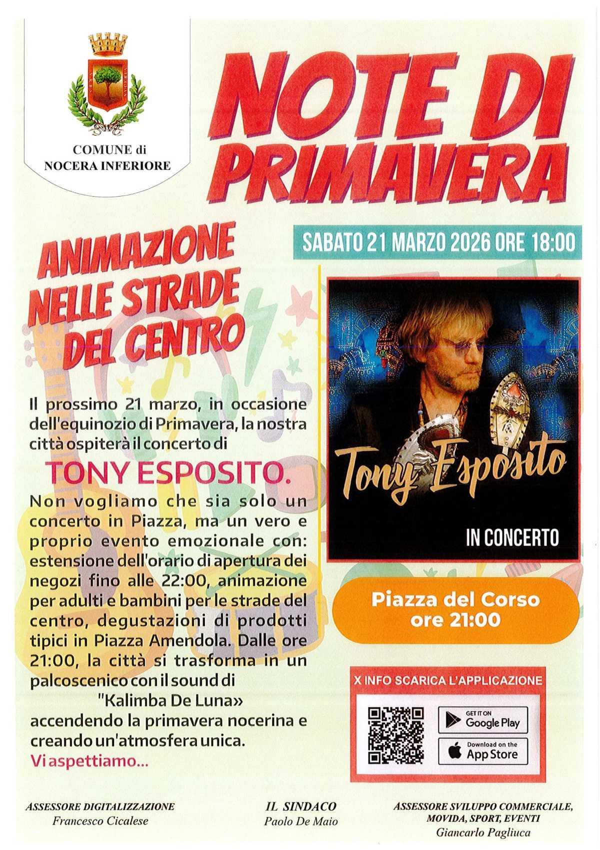 Note di Primavera - Concerto di Tony Esposito (dalle ore 21.00) Note di Primavera - Concerto di Tony Esposito (dalle ore 21.00)