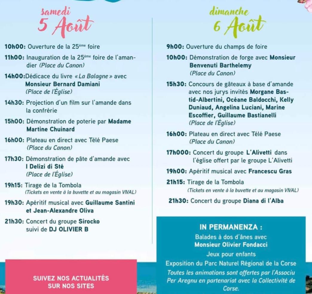 Fiera di l'Amandulu | Aregno | 5 & 6 Août 2023 Fiera di l'Amandulu | Aregno | 5 & 6 Août 2023