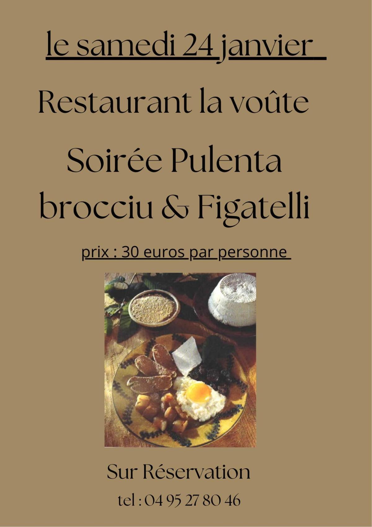 Restaurant La Voûte Piana | soirée Pulenta