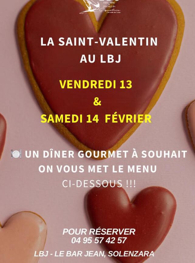 Menu St Valentin au LBJ
