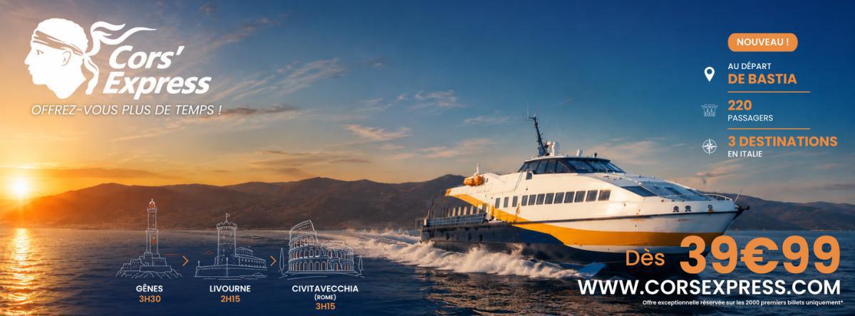 La Corse et l’Italie en seulement 2h