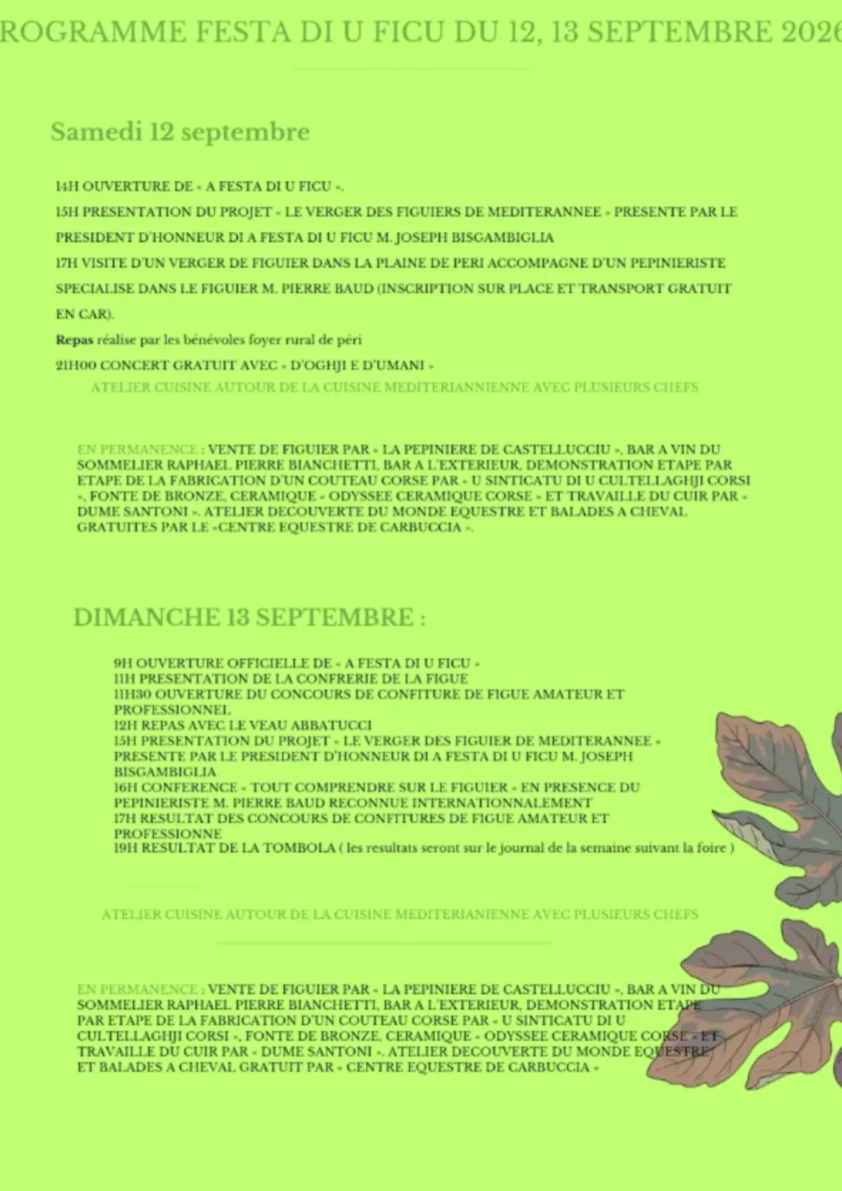 Ce week-end ! | Festa di u Ficu Ce week-end ! | Festa di u Ficu