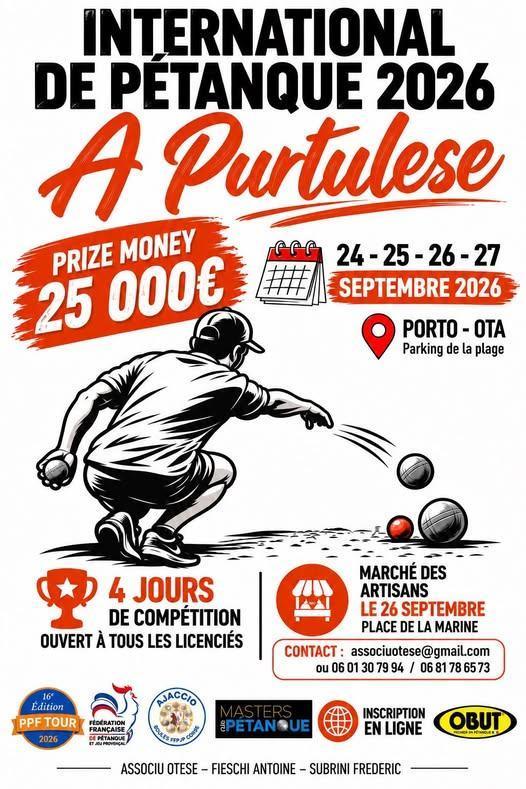 International de Pétanque à Porto-Ota ce week-end !