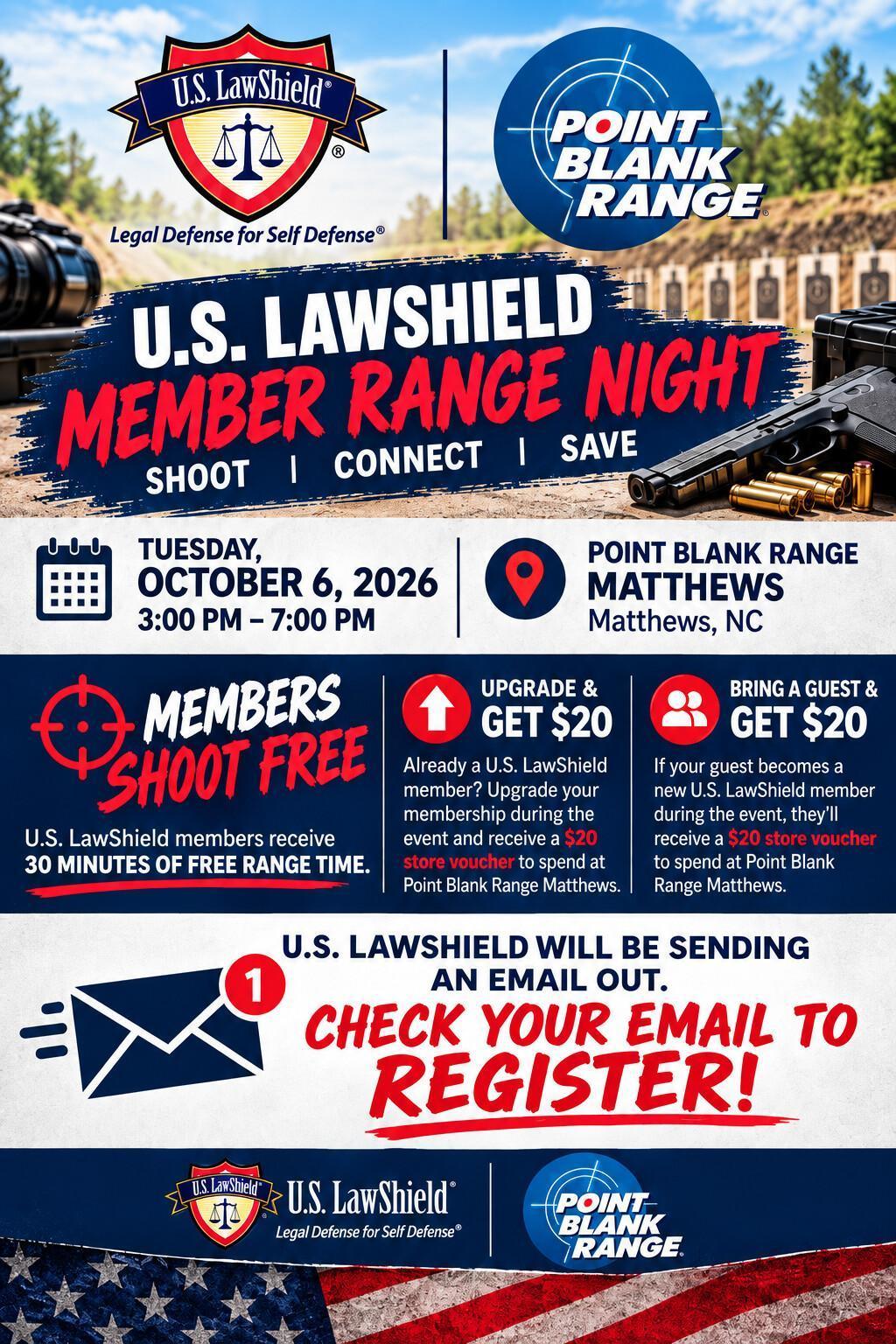 U.S. LawShield Member Range Night — October 6