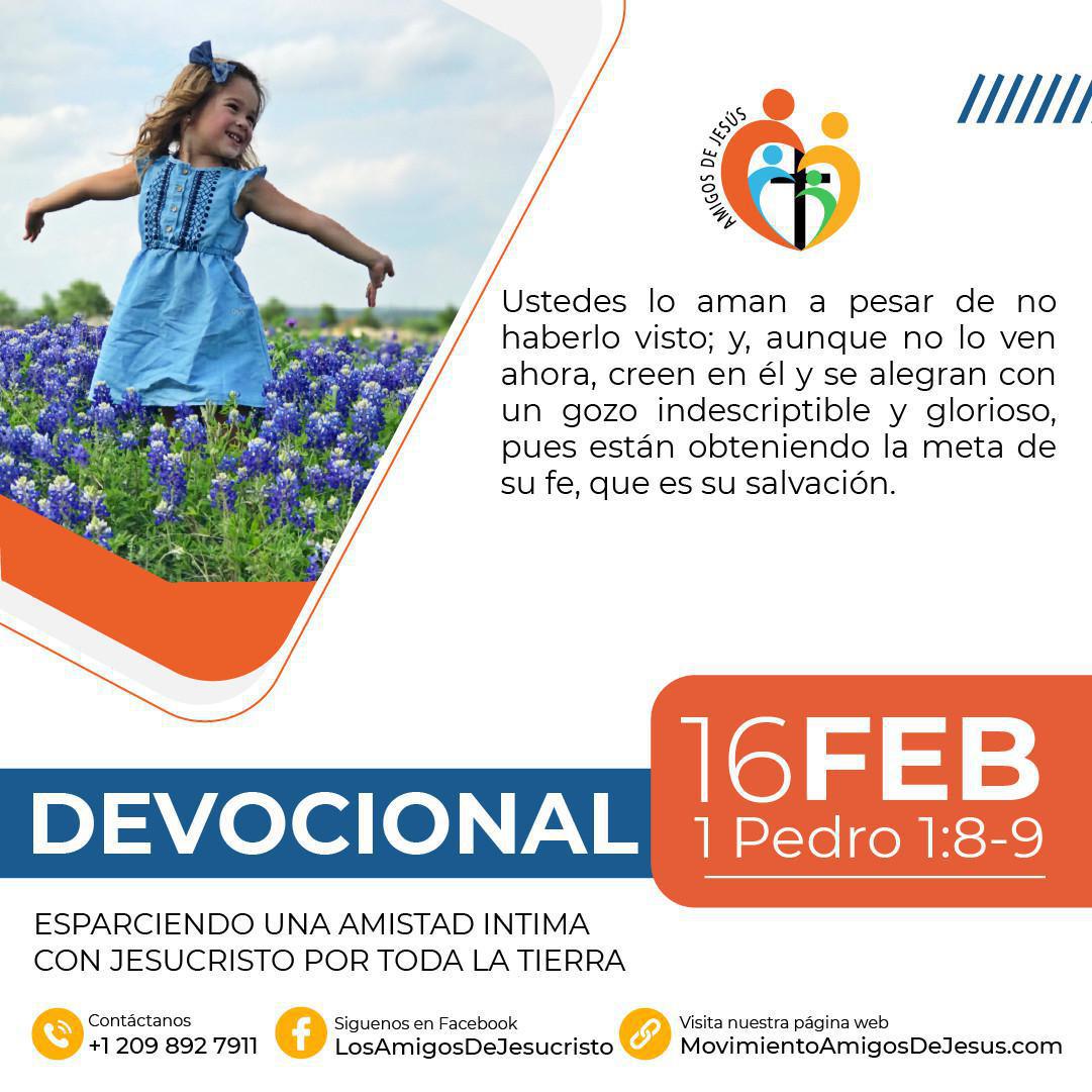 Lectura de hoy / 1 Pedro 1:8-9 Lectura de hoy / 1 Pedro 1:8-9