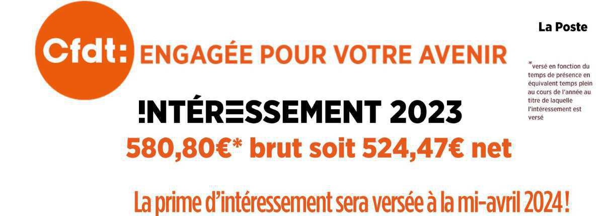 Intéressement: Le travail des postiers a porté ses fruits!