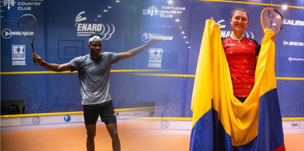 Laura Tovar y Ronald Palomino, campeones sudamericanos de squash