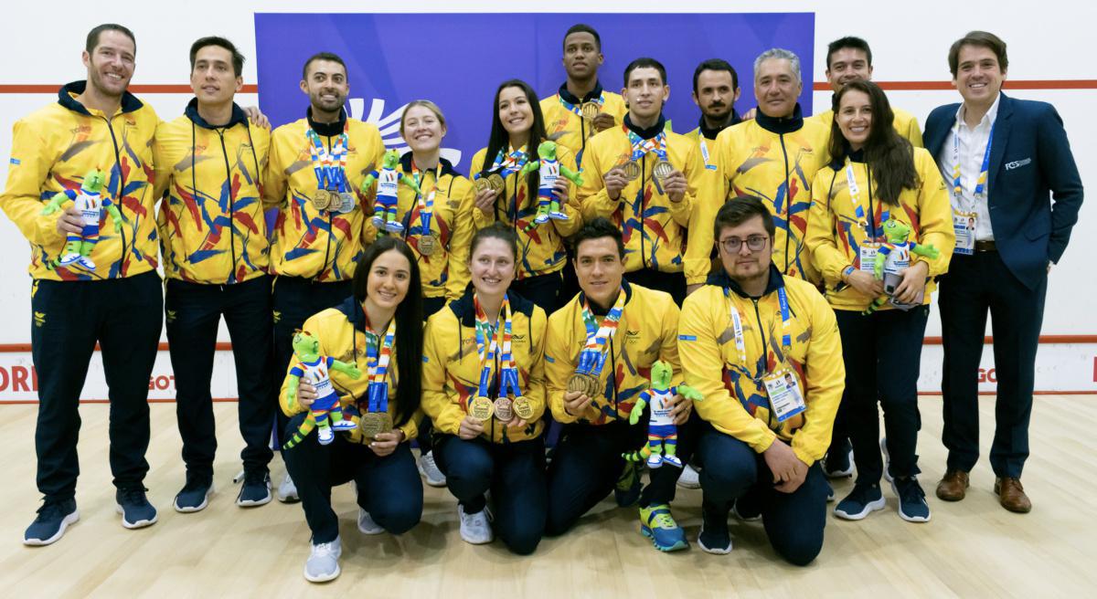 Colombia campeón absoluto en el squash de los Juegos Bolivarianos 2022 