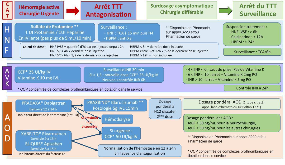 Antagonisation des anticoagulants