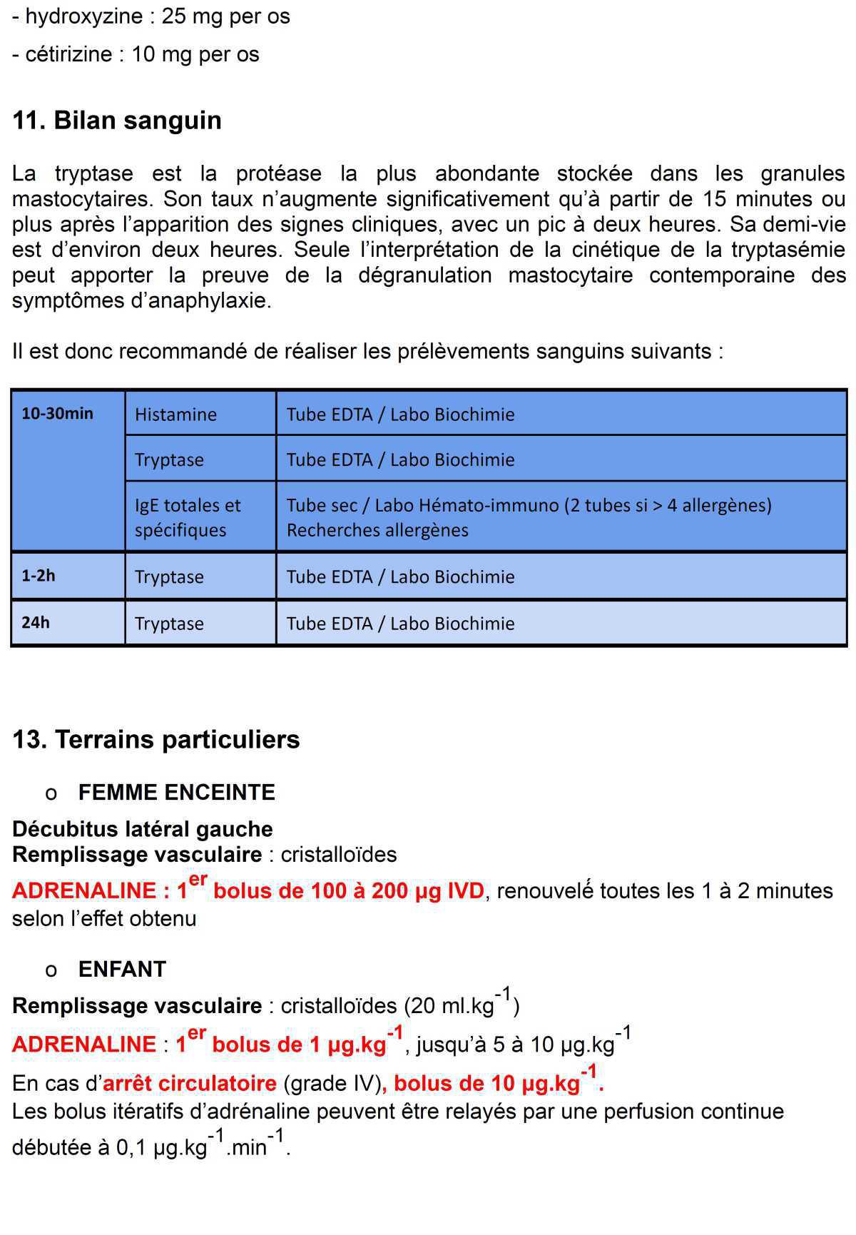 Choc Anaphylactique
