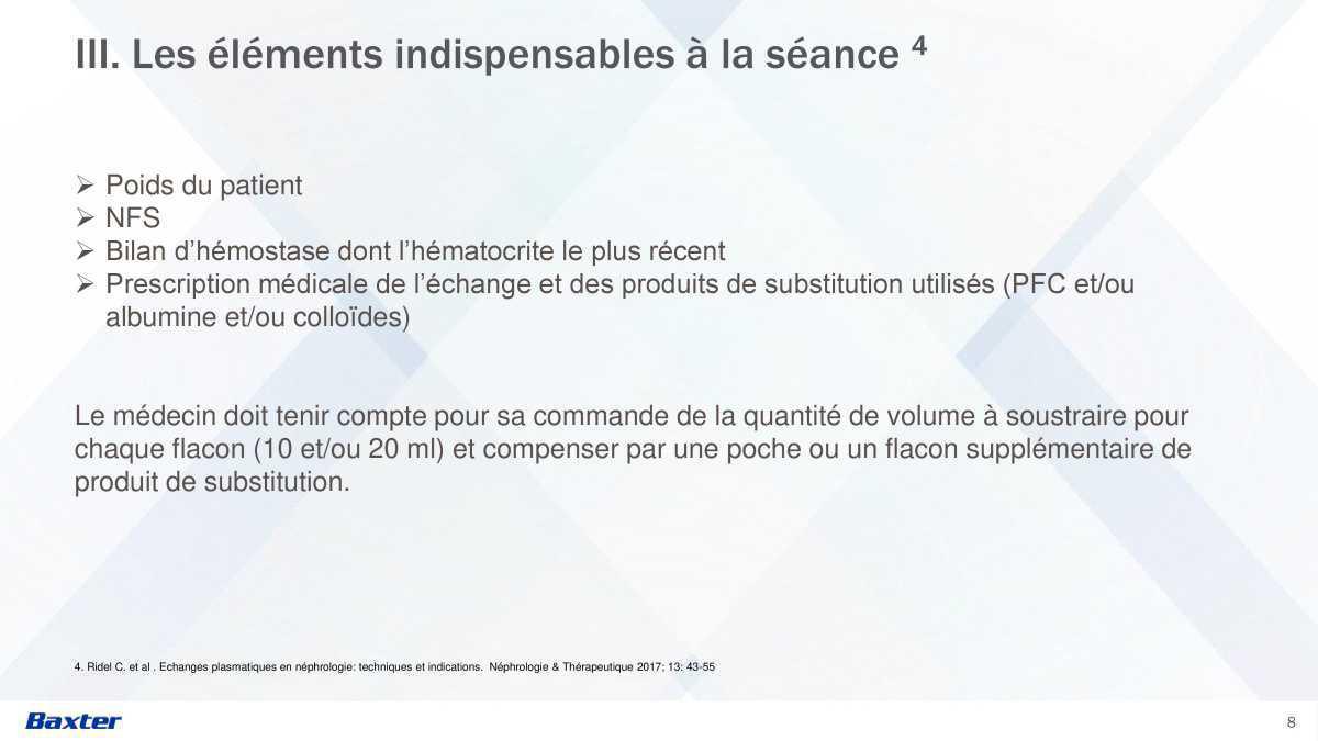 Prismax : Echanges Plasmatiques