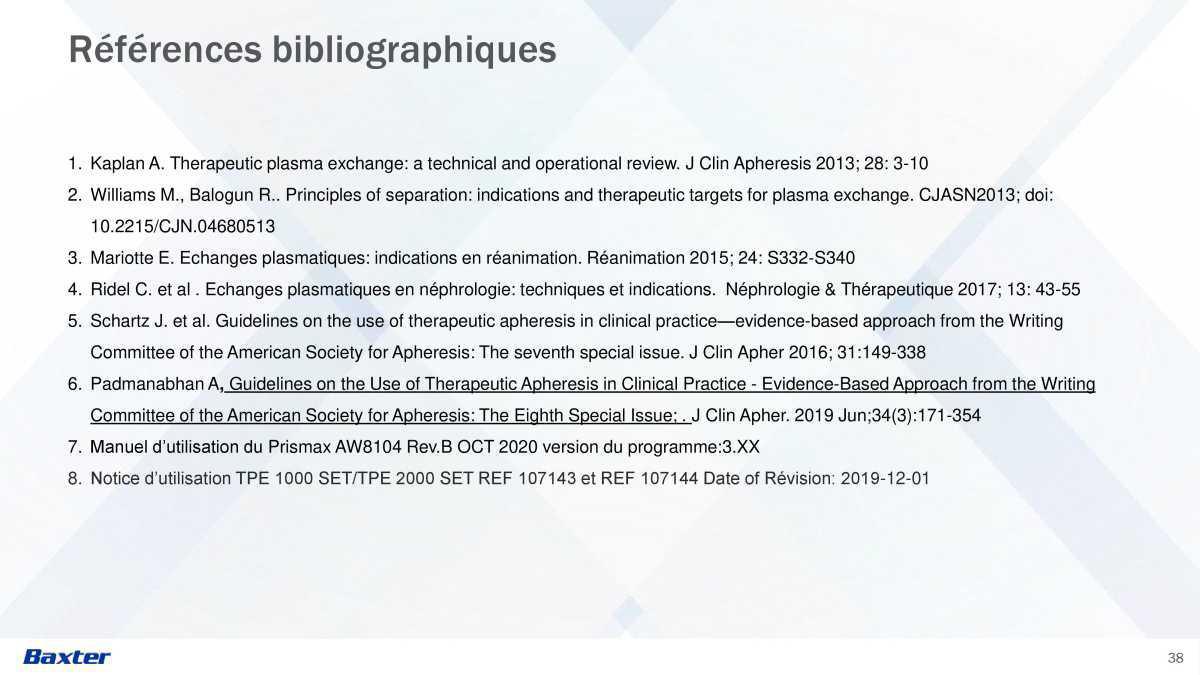 Prismax : Echanges Plasmatiques