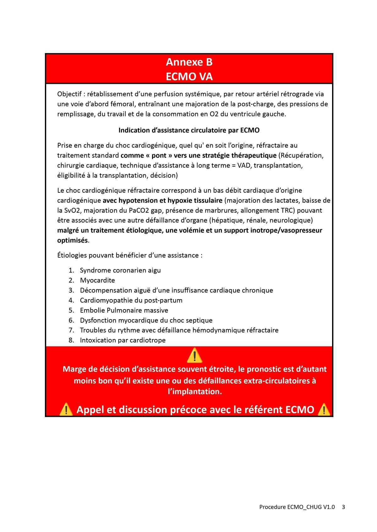 Procédure ECMO au CHUG