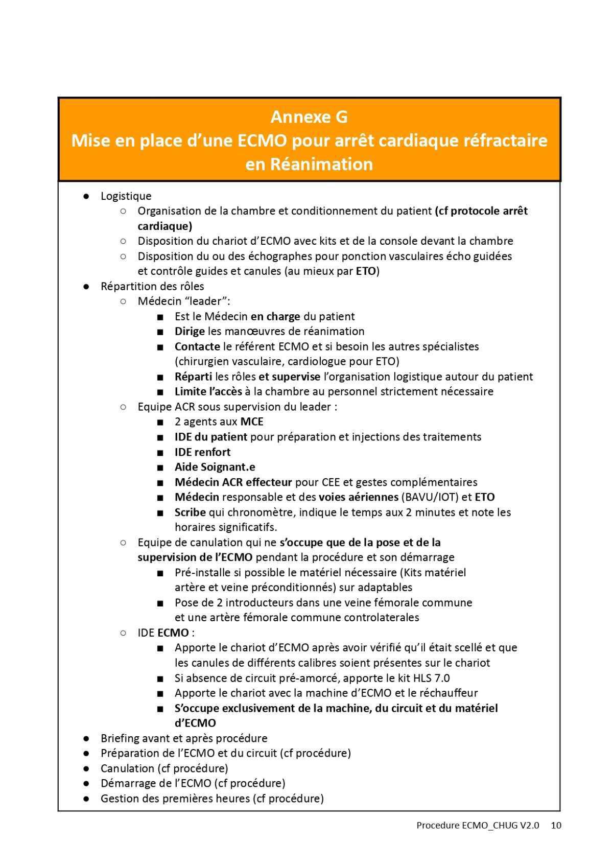 Procédure ECMO au CHUG