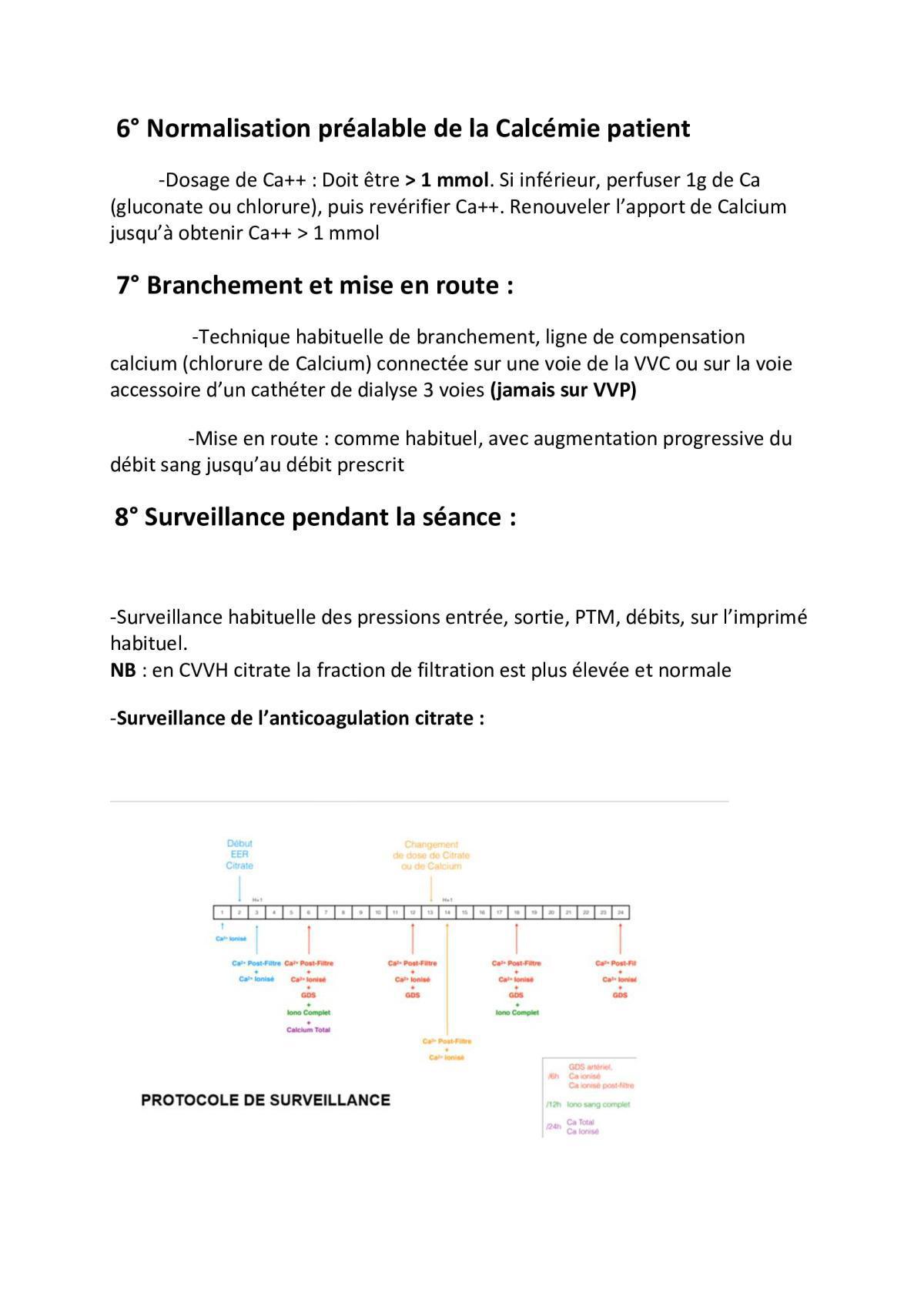 CVVH-Anticoagulation régionale pour Citrate